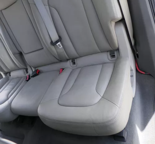 Q7 4L Sitz Rücksitz hinten links + mitte grau achatgrau Leder Sitzheizung Gurt (168009)