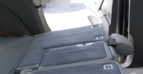 Q7 4L Sitz Rücksitz hinten links + mitte grau achatgrau Leder Sitzheizung Gurt (168009)