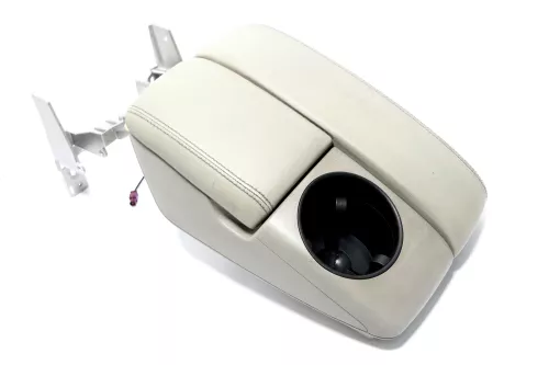 Audi Q7 4L Mittelarmlehne Armlehne original grau lichtgrau Leder S-line (168036)