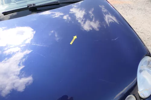 VW Polo 9N Motorhaube Klappe Haube vorne blau LB5N bis ca. Bj. 2004 (168360)