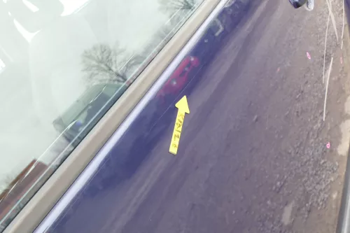 VW New Beetle 1C 9C Tür vorne links Fahrertür blau lila LG5T - OHNE Anbauteile (168413)