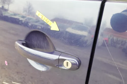 VW New Beetle 1C 9C Tür vorne links Fahrertür blau lila LG5T - OHNE Anbauteile (168413)