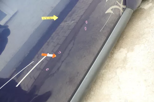 VW New Beetle 1C 9C Tür vorne rechts Beifahrertür blau lila LG5T -OHNE Anbauteil (168414)