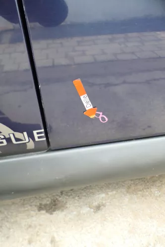 VW New Beetle 1C 9C Tür vorne rechts Beifahrertür blau lila LG5T -OHNE Anbauteil (168414)