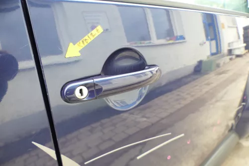 VW New Beetle 1C 9C Tür vorne rechts Beifahrertür blau lila LG5T -OHNE Anbauteil (168414)