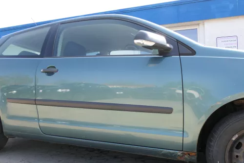 Polo 9N 9N3 Tür vorne rechts Beifahrertür 2/3-Türer grün LA6L ohneAnbauteile