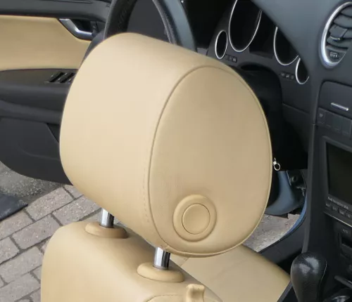 A4 8H Cabrio 8E B6 B7 Kopfstütze vorne rechts Leder anisgelb gelb Perlnappaleder (168630)