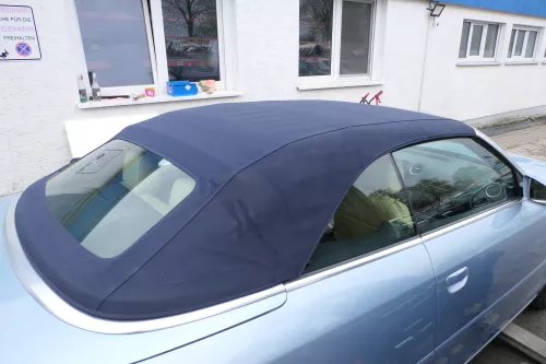 A4 8H Cabrio Dach Scheibe Verdeck Gestell dunkelblau + Himmel