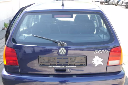 VW Polo 6N Heckklappe Klappe hinten Kofferraumklappe mit Scheibe blau LB5N