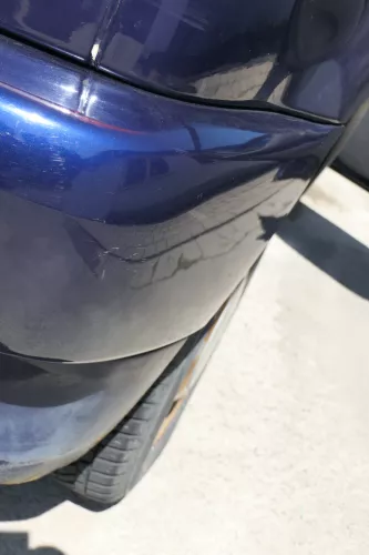 Polo 6N Stoßstange hinten NUR Oberteil der 2-geteilte Heckstoßstange blau LB5N (168868)