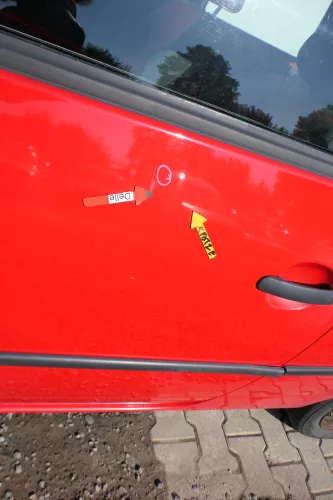 VW Lupo Seat Arosa Tür vorne links Fahrertür rot LP3G (mechanischer FH) (168877)