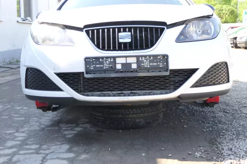 Seat Ibiza 6J Stoßstange Frontstoßstange vorne weiß LB9A Grill 6J0807217H