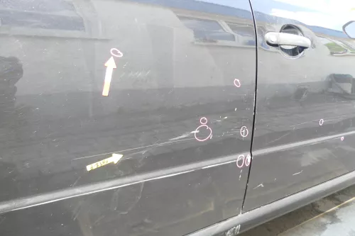 Skoda Fabia 6Y Limousine Schrägheck Tür hinten rechts schwarz LF9R (169094)