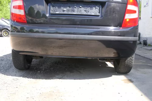 Skoda Fabia 6Y Schrägheck Stoßstange hinten Heckstoßstange schwarz LF9R