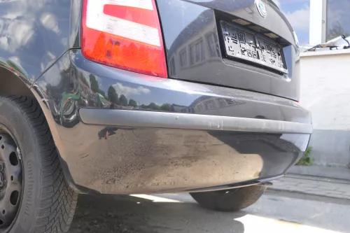 Skoda Fabia 6Y Schrägheck Stoßstange hinten Heckstoßstange schwarz LF9R (169096)