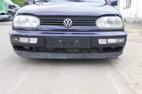 VW Golf 3 auch Cabrio Stoßstange vorne Stoßfänger vorn blau LC5L lackiert