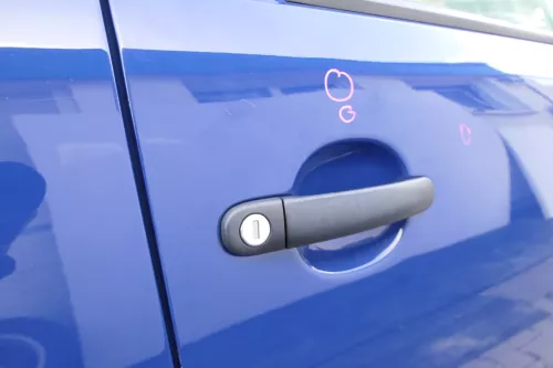 VW Fox 5Z Tür vorne rechts Beifahrertür blau LL5M (169903)