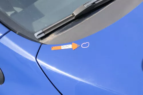 VW Fox 5Z Motorhaube Klappe vorn vorne blau LL5M Haube (169906)