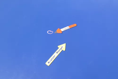 VW Fox 5Z Motorhaube Klappe vorn vorne blau LL5M Haube (169906)