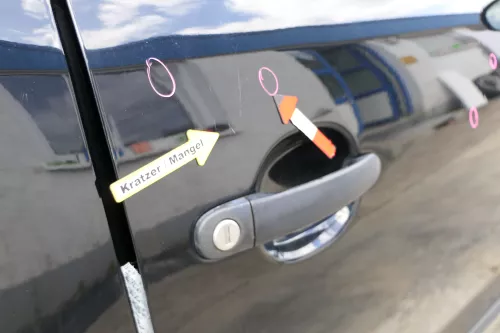 VW Fox 5Z Tür vorne rechts Beifahrertür schwarz L041 (169929)