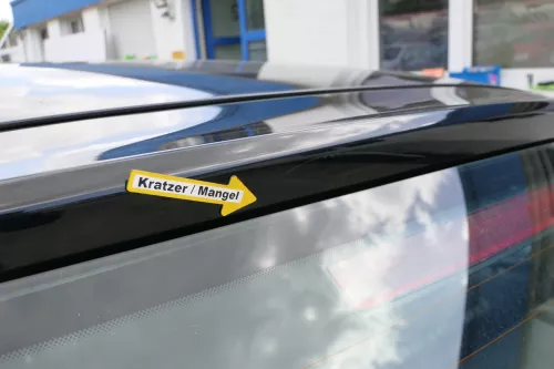 VW Fox 5Z Heckklappe Kofferraumklappe Klappe hinten + Scheibe schwarz L041 DELLE (169930)