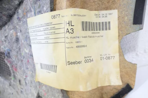 1x A3 8L Seitenverkleidung Seite Verkleidung links hinten 2/3-Türer grau muschel (169984)