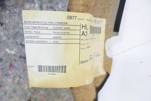 1x A3 8L Seitenverkleidung Seite Verkleidung links hinten 2/3-Türer grau muschel (169984)