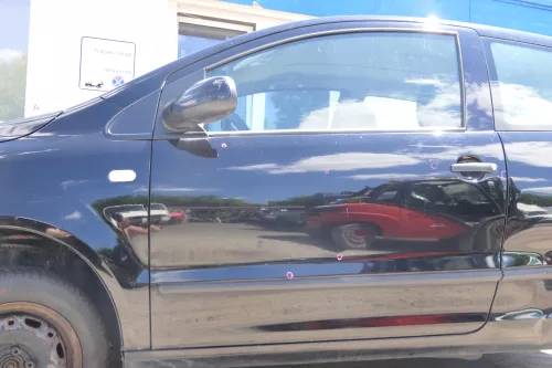 VW Fox 5Z Tür vorne links Fahrertür schwarz L041