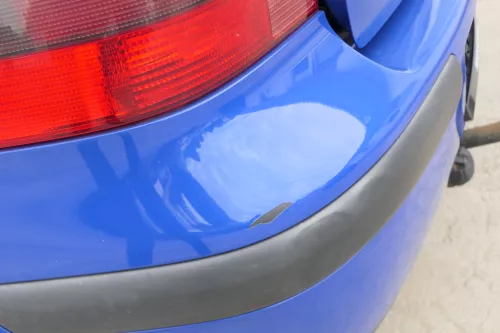 VW Golf 4 Limousine Stoßstange hinten Heckstoßstange Stoßfänger blau LW5Z (170182)