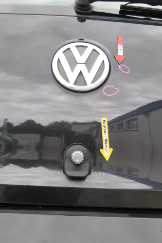 VW Fox 5Z Heckklappe Kofferraumklappe Klappe hinten + Scheibe schwarz LC9Z (170199)