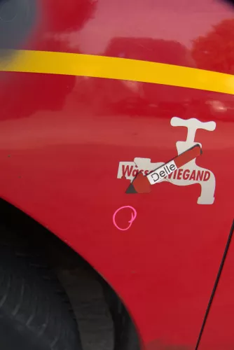 VW Sharan 7M Kotflügel links vorne rot bis ca. Ende 1999 passend - Mängel (170298)