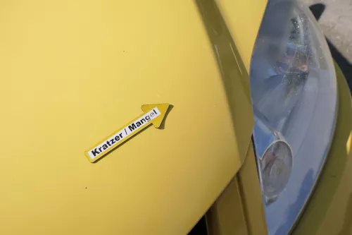 VW Fox 5Z Motorhaube Klappe vorn vorne gelb LY1C Haube (170403)