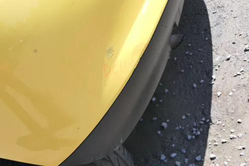 VW Fox 5Z Stoßstange hinten Stoßfänger gelb LY1C (170409)