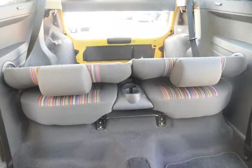 VW Fox Rückbank mit Kopfstützen Kopfstütze Rücksitzbank getrennt teilbar geteilt (170413)