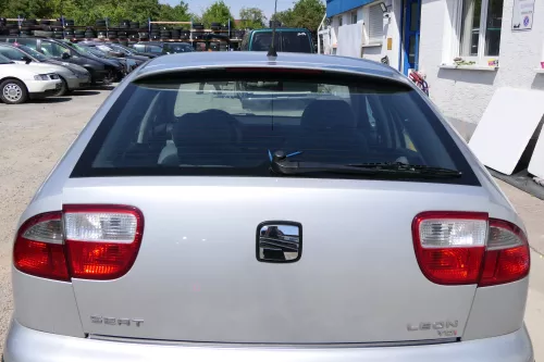 Seat Leon 1M Heckklappe Klappe hinten Kofferraumklappe silber grau LS7N Spoiler
