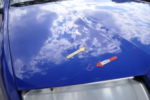 Skoda Fabia 6Y Motorhaube Klappe vorne blau LF5K mit Grill vorn (170739)