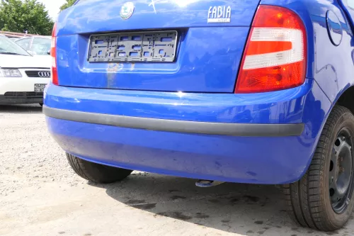 Skoda Fabia 6Y Schrägheck Stoßstange hinten Heckstoßstange blau LF5K (170745)