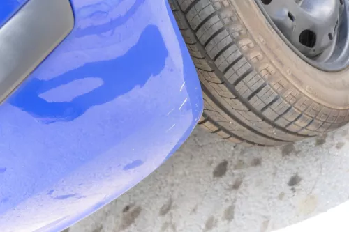 Skoda Fabia 6Y Schrägheck Stoßstange hinten Heckstoßstange blau LF5K (170745)