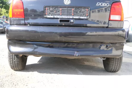 VW Polo 6N Stoßstange hinten 2-geteilte Heckstoßstange schwarz LC9Z Stoßfänger