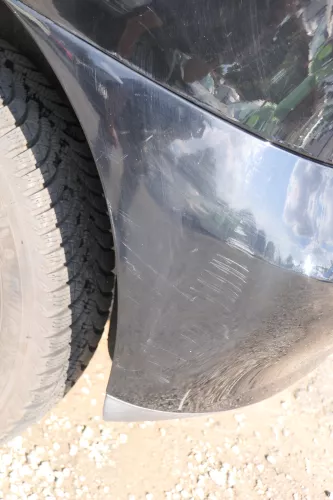 VW Fox 5Z Stoßstange hinten Stoßfänger schwarz L041 uni Heckstoßstange (170843)