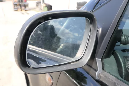 VW Fox 5Z manueller Spiegel Außenspiegel + Glas links schwarz L041 (170845)