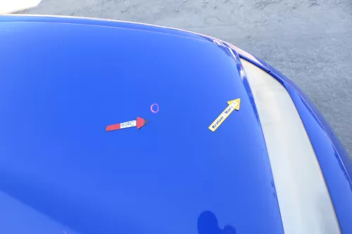 Skoda Fabia 6Y Motorhaube Klappe vorne blau LF5K vorn     (OHNEgrill!) (170896)