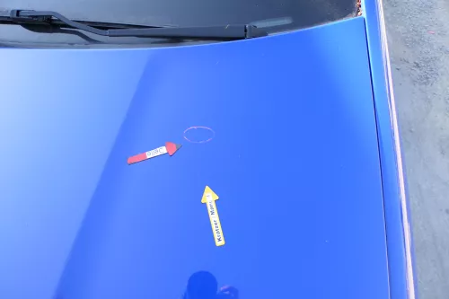 Skoda Fabia 6Y Motorhaube Klappe vorne blau LF5K vorn     (OHNEgrill!) (170896)