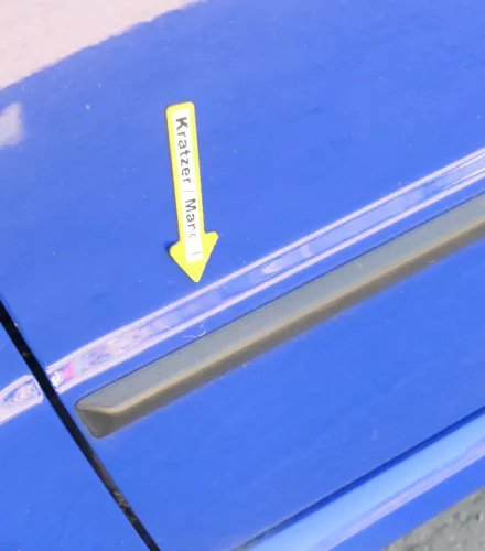 Fabia 6Y Kombi + Limousine Tür vorne links Fahrertür blau LF5K ohneAnbaute (170902)