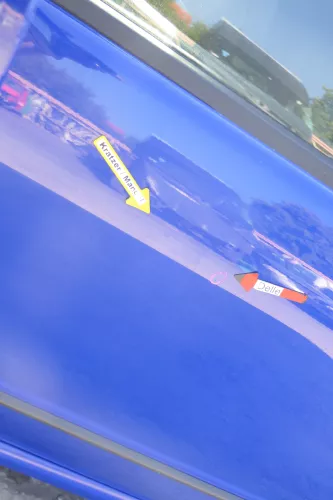 Fabia 6Y Kombi + Limousine Tür vorne links Fahrertür blau LF5K ohneAnbaute (170902)