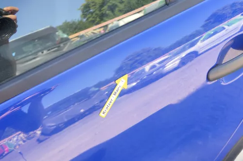 Skoda Fabia 6Y Limousine Schrägheck Tür hinten links blau LF5K (170903)