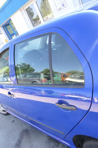 Skoda Fabia 6Y Limousine Schrägheck Tür hinten links blau LF5K (170903)
