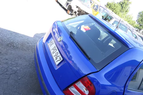 Skoda Fabia 6Y6 Schrägheck Heckklappe Kofferraumklappe hinten blau LF5K (170904)