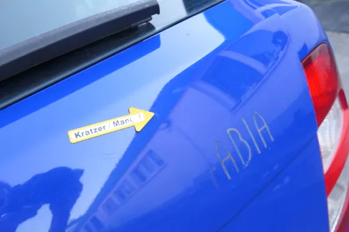 Skoda Fabia 6Y6 Schrägheck Heckklappe Kofferraumklappe hinten blau LF5K (170904)