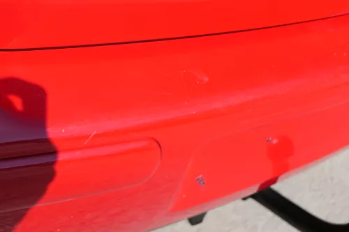 VW Golf 4 Limousine Stoßstange hinten Heckstoßstange Stoßfänger rot LP3G (171082)